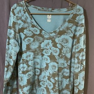 Blue floral long sleeve